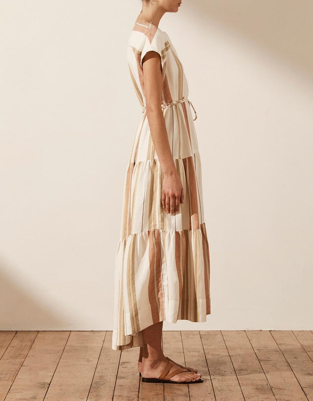 Shona Joy Tiered Midi Dress