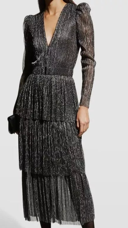 Sabina Musayev Metallic Dress