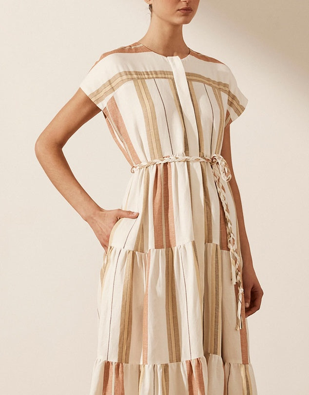 Shona Joy Tiered Midi Dress