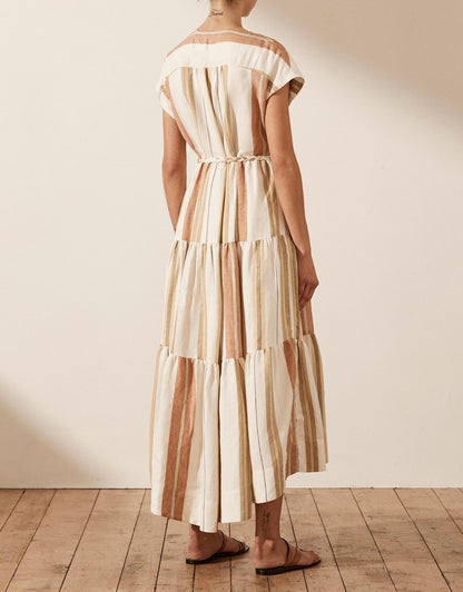 Shona Joy Tiered Midi Dress